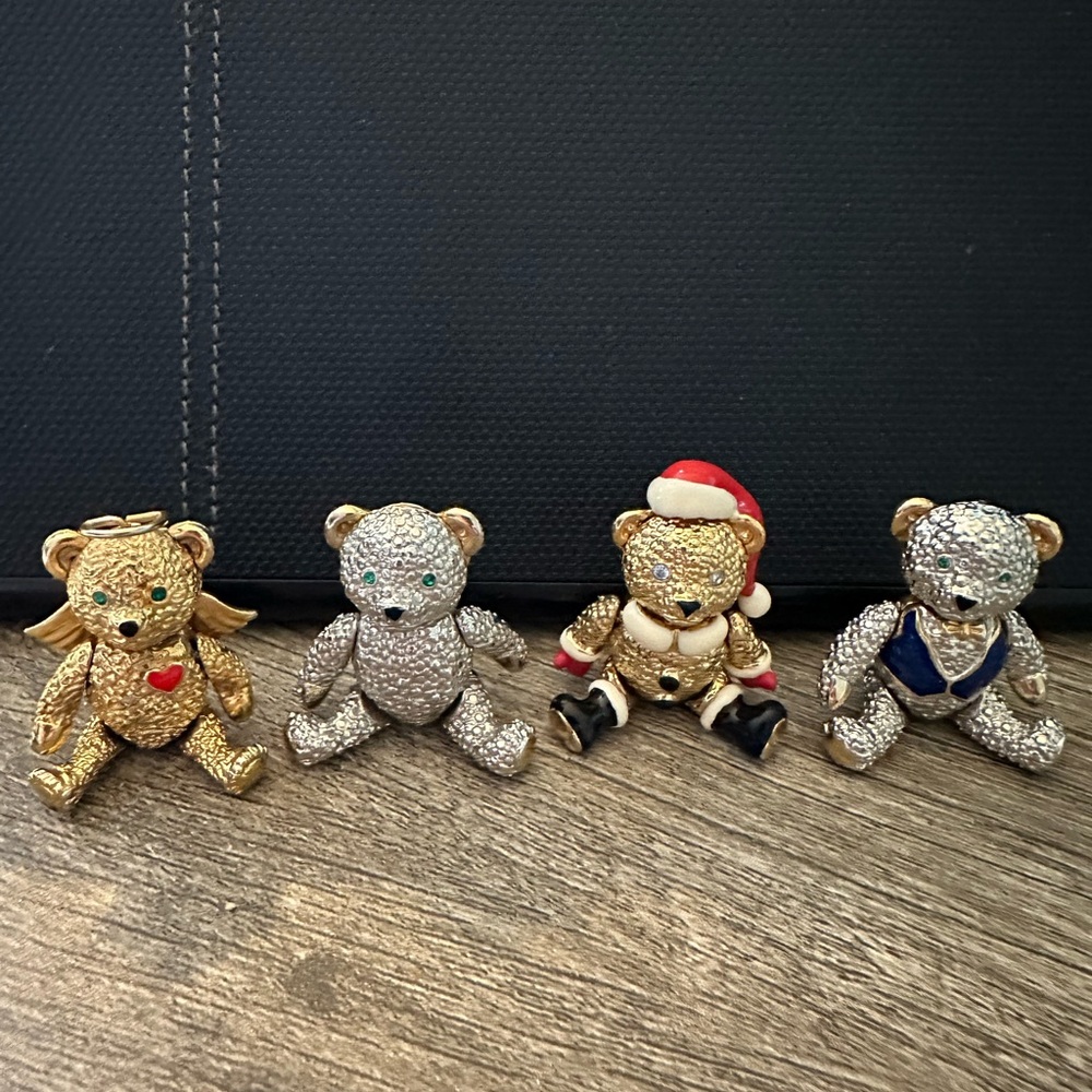 Vintage Articulated Teddy Bear Pins/Pendants